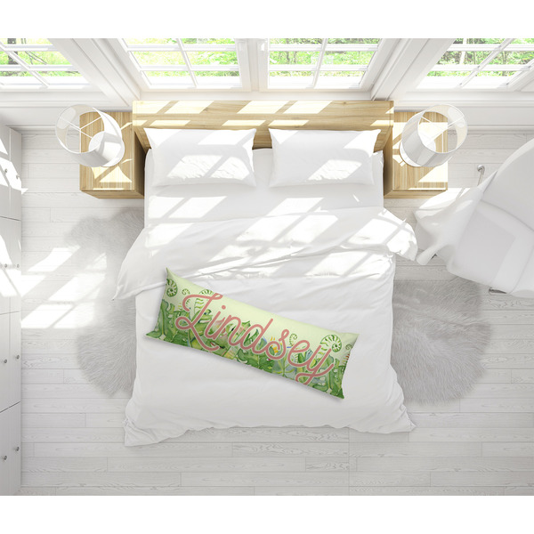 Tropical Leaves Border Body Pillow - LIFESTYLE