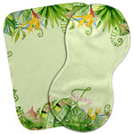 Tropical Leaves Border Burp Cloth (Personalized)