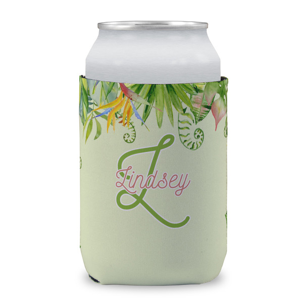 Tropical Leaves Border Can Sleeve