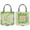 Tropical Leaves Border Canvas Tote - Front and Back