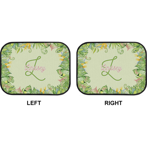 Tropical Leaves Border Car Floor Mats (Back Seat) (Approval)