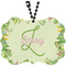 Tropical Leaves Border Car Ornament (Front)
