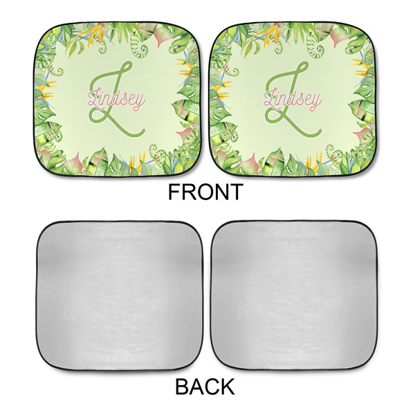 Tropical Leaves Border Car Sun Shades - APPROVAL