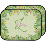 Tropical Leaves Border Car Floor Mats (Back Seat) (Personalized)