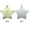 Tropical Leaves Border Ceramic Flat Ornament - Star Front & Back (APPROVAL)