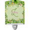 Tropical Leaves Border Ceramic Night Light (Personalized)