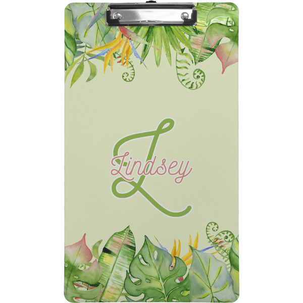 Custom Tropical Leaves Border Clipboard (Legal Size) (Personalized)