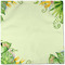 Tropical Leaves Border Cloth Napkins - Personalized Dinner (Full Open)