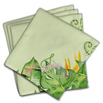 Tropical Leaves Border Cloth Napkins (Set of 4) (Personalized)