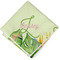 Tropical Leaves Border Cloth Napkins - Personalized Lunch (Folded Four Corners)