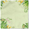 Tropical Leaves Border Cloth Napkins - Personalized Lunch (Single Full Open)