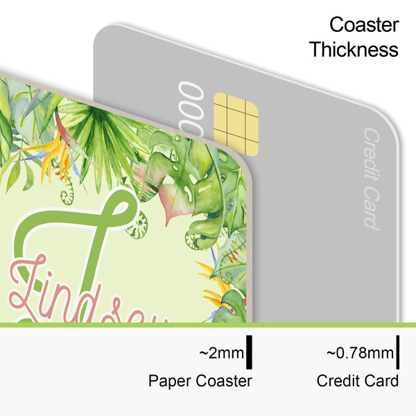 Tropical Leaves Border Coaster Thickness