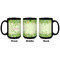 Tropical Leaves Border Coffee Mug - 15 oz - Black APPROVAL