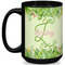 Tropical Leaves Border Coffee Mug - 15 oz - Black Full