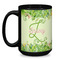 Tropical Leaves Border Coffee Mug - 15 oz - Black