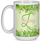Tropical Leaves Border Coffee Mug - 15 oz - White Full