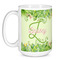 Tropical Leaves Border Coffee Mug - 15 oz - White