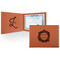Tropical Leaves Border Leatherette Certificate Holder - Front and Inside (Personalized)