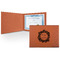 Tropical Leaves Border Cognac Leatherette Diploma / Certificate Holders - Front only - Main