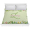 Tropical Leaves Border Comforter - King (Personalized)