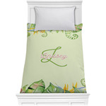 Tropical Leaves Border Comforter - Twin XL (Personalized)