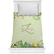Tropical Leaves Border Comforter - Twin XL (Personalized)