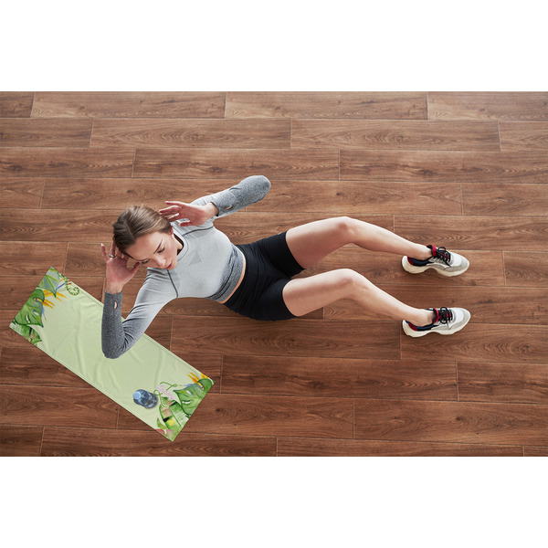 Tropical Leaves Border Cooling Towel- Lifestyle