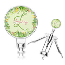 Tropical Leaves Border Corkscrew (Personalized)