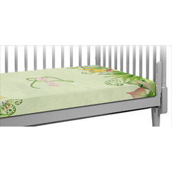 Tropical Leaves Border Crib Fitted Sheet (Personalized)