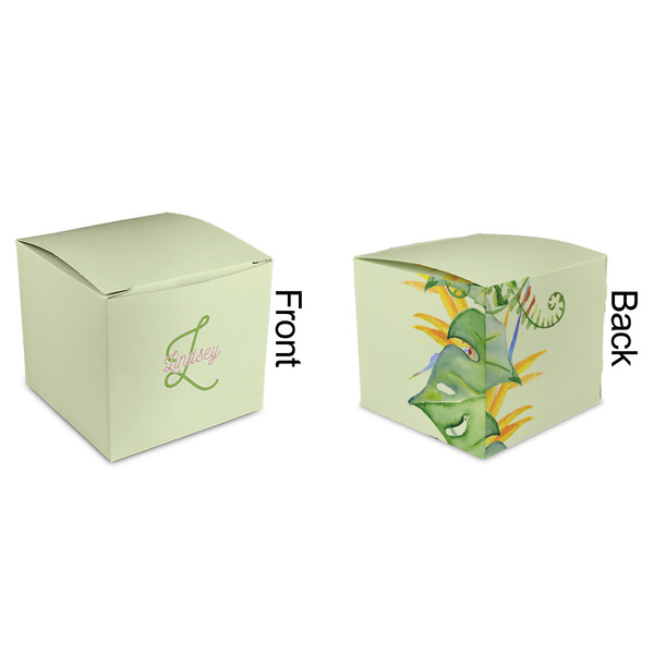 Tropical Leaves Border Cubic Gift Box - Approval