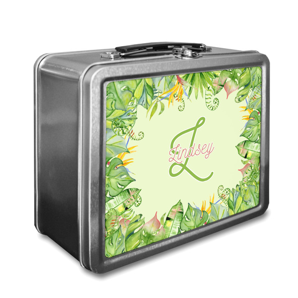 Custom Tropical Leaves Border Lunch Box (Personalized)