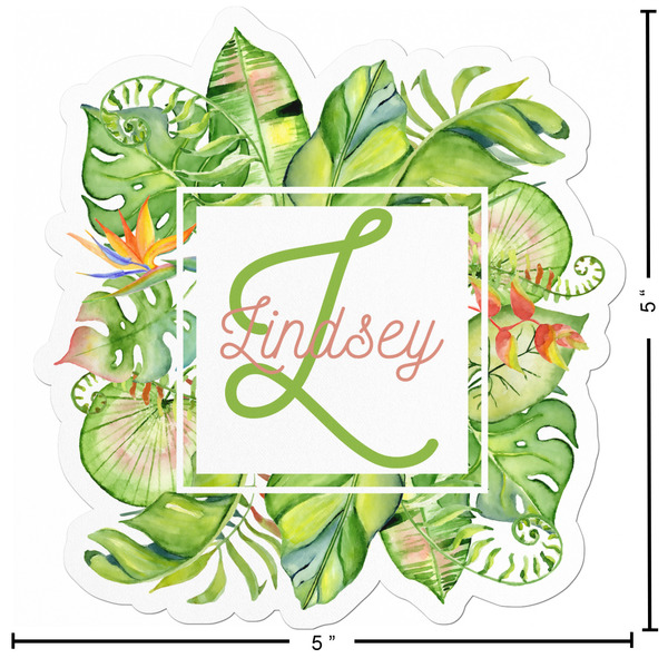 Tropical Leaves Border Custom Shape Iron On Patches - L - APPROVAL