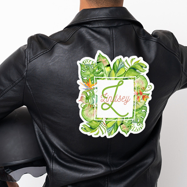 Tropical Leaves Border Custom Shape Iron On Patches - XXXL - APPROVAL