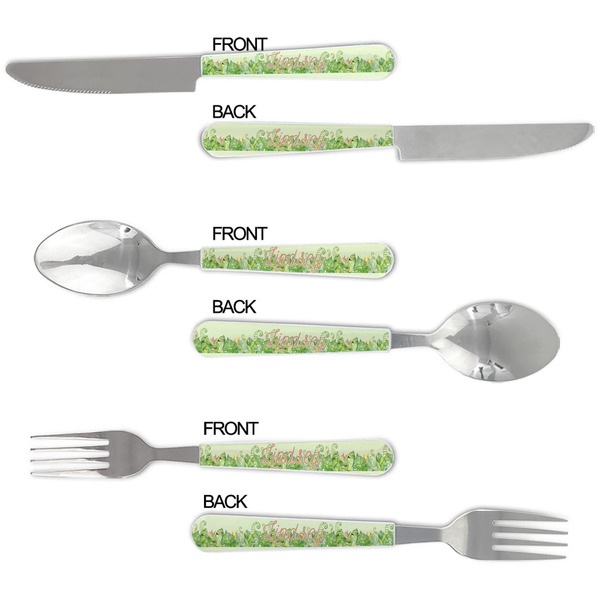 Tropical Leaves Border Cutlery Set - APPROVAL