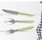 Tropical Leaves Border Cutlery Set - w/ PLATE