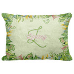 Tropical Leaves Border Decorative Baby Pillowcase - 16"x12" (Personalized)