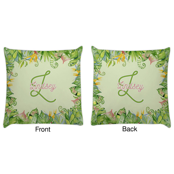 Tropical Leaves Border Decorative Pillow Case - Approval