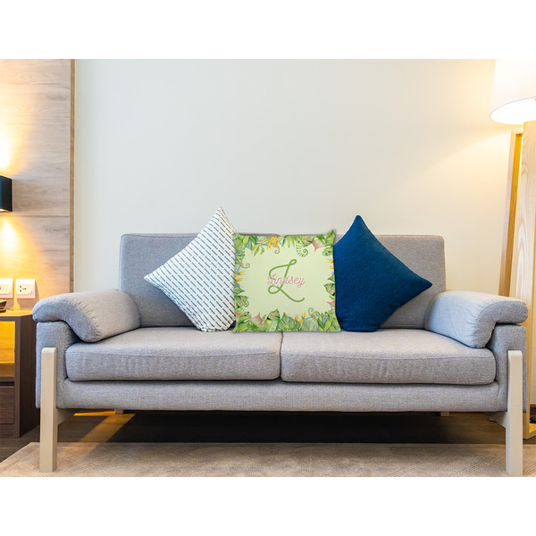 Tropical Leaves Border Decorative Pillow Case - LIFESTYLE