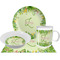 Tropical Leaves Border Dinner Set - 4 Pc (Personalized)