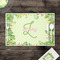 Tropical Leaves Border Disposable Paper Placemat - In Context