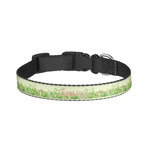 Tropical Leaves Border Dog Collar - Large (Personalized)
