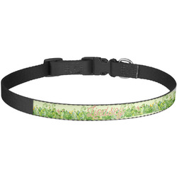 Tropical Leaves Border Dog Collar - Large (Personalized)