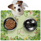 Tropical Leaves Border Dog Food Mat - Medium LIFESTYLE