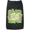Tropical Leaves Border Black Pet Shirt - M (Personalized)