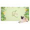 Tropical Leaves Border Dog Towel (Personalized)