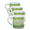 Tropical Leaves Border Double Shot Espresso Mugs - Set of 4 Front
