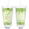 Tropical Leaves Border Double Wall Tumbler with Straw - Approval