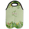 Tropical Leaves Border Double Wine Tote - Flat (new)