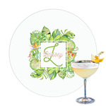 Tropical Leaves Border Printed Drink Topper (Personalized)
