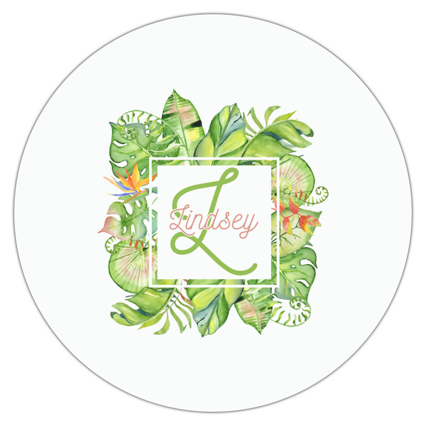 Tropical Leaves Border Drink Topper - Large - Single